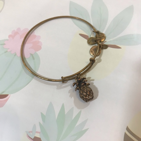 Alex and Ani Jewelry - Alex + Ani Pineapple Bracelet Gold Finish 🍍